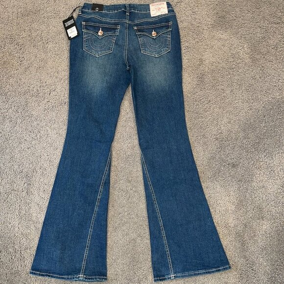 TRUE RELIGION JOEY MID RISE FLARE - New with Tags - Medium Harvest Wash -Size 29 - Picture 4 of 16